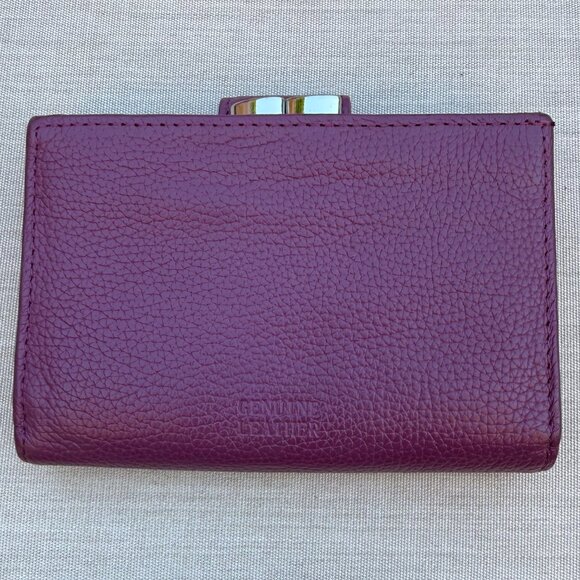 Giani Bernini Genuine Leather Wallet Purple - Picture 2 of 9
